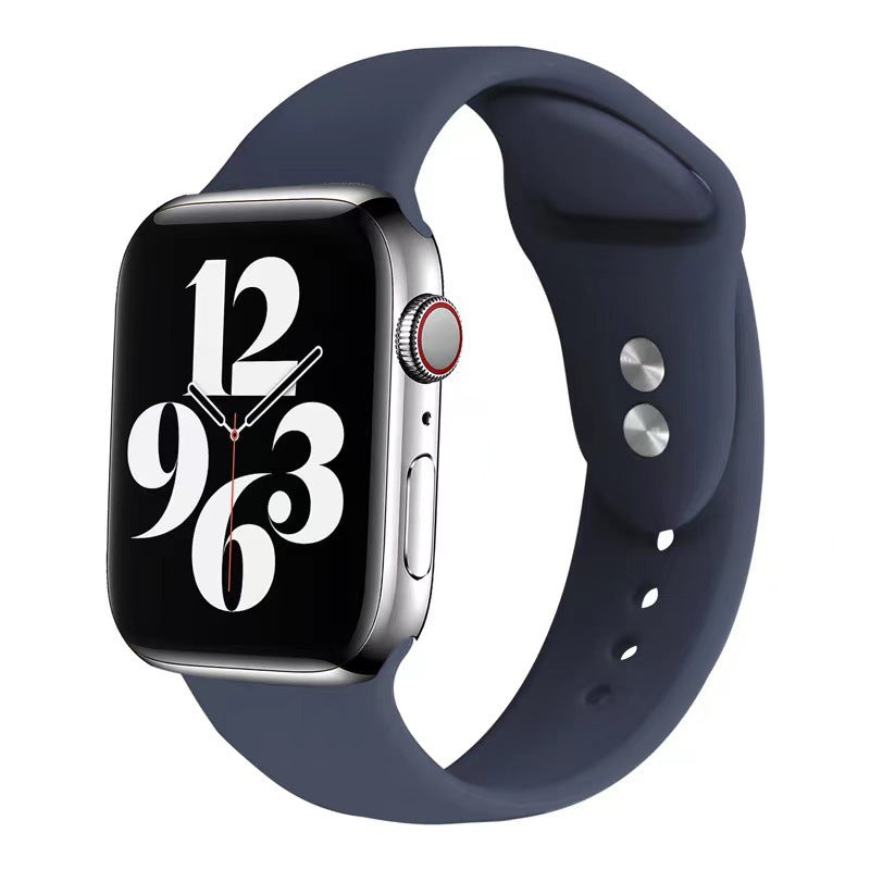 Bracelete de Silicone de Cor Sólida com Fecho de Pinos Duplos para Smartwatch