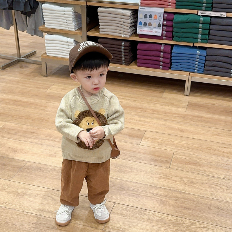 Camisola de malha estilo coreano para rapaz