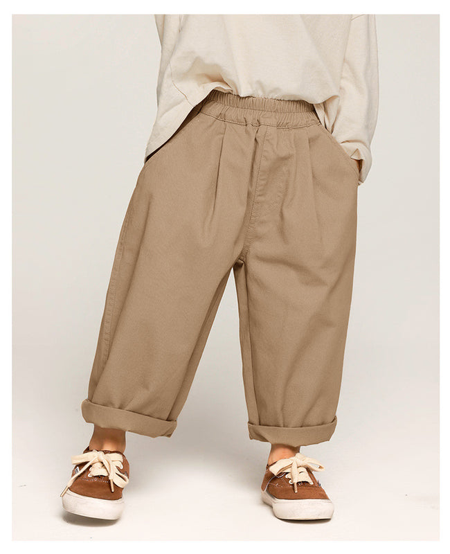Boys' Casual Pants Solid Color Trousers Baggy Pants