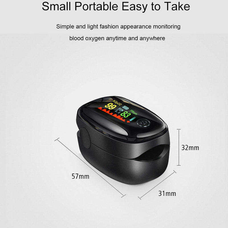 Fingertip Pulse Oximeter - OLED Display Blood Oxygen Saturation & Heart Rate Monitor With Perfusion Index