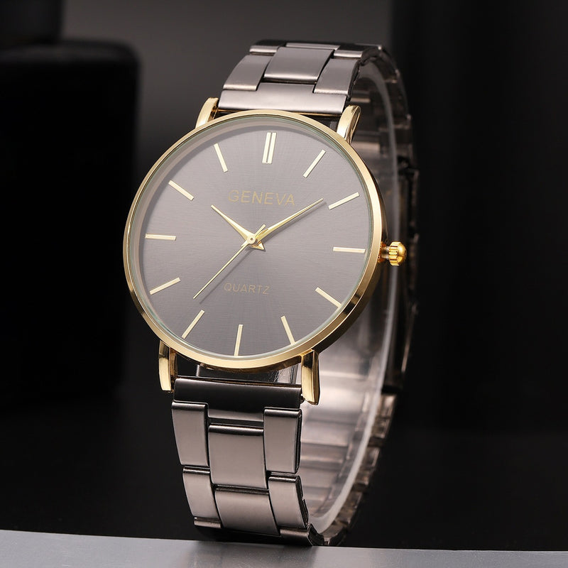 Ultra-thin Men's And Women's Steel Belt Quartz Watch Student Outdoor Casual Sports