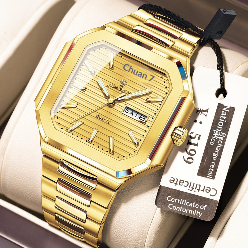 Waterproof Watch Fashionable Luminous Ultra-Thin Mens