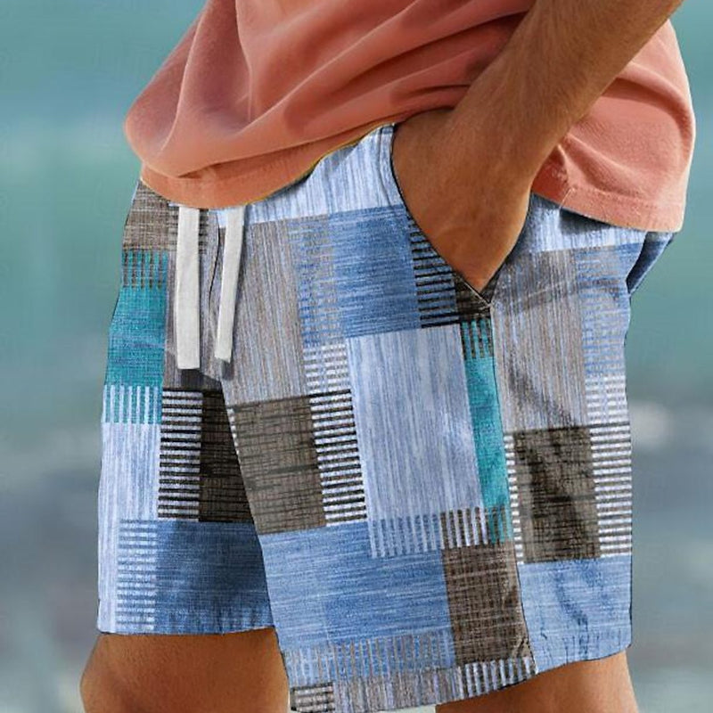 Calções de homem casuais com estampagem digital moderna e popular entre os jovens