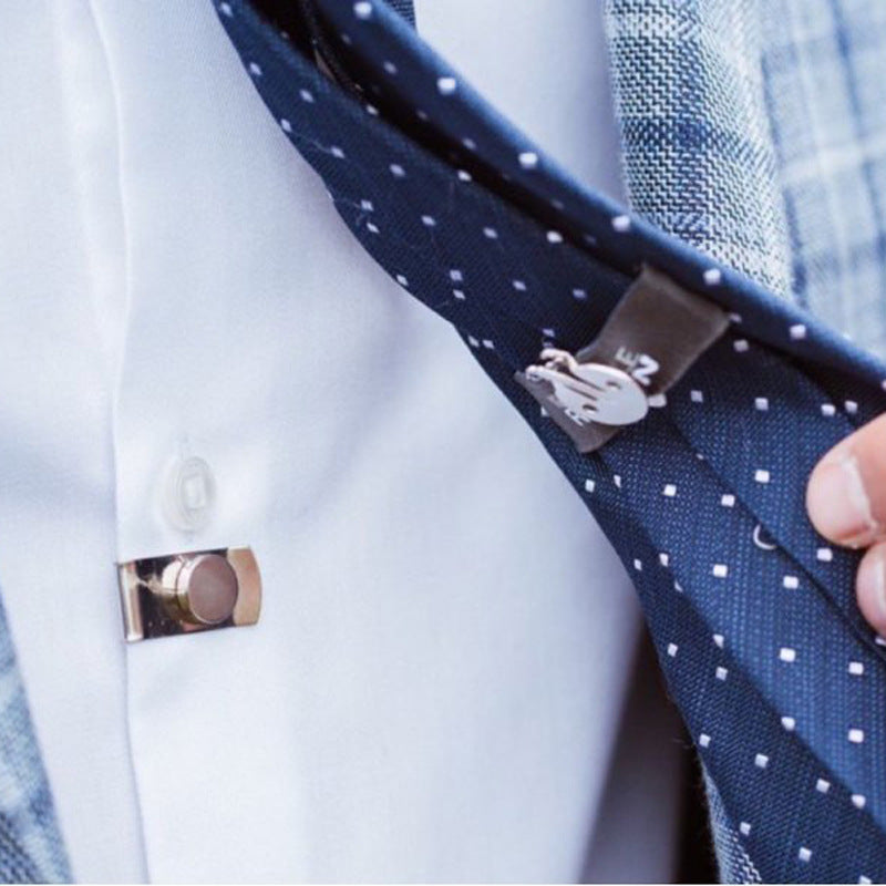 Magnetic Tie Clip Anti-wrinkle Seamless Shirt