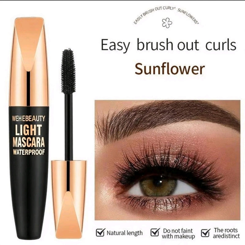 Wimperntusche für voluminöse, geschwungene, lange und dichte Wimpern, wasserfest, verschmiert nicht, langanhaltend