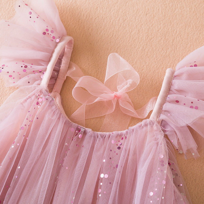 Vestido de Tule com Rede para Criança
