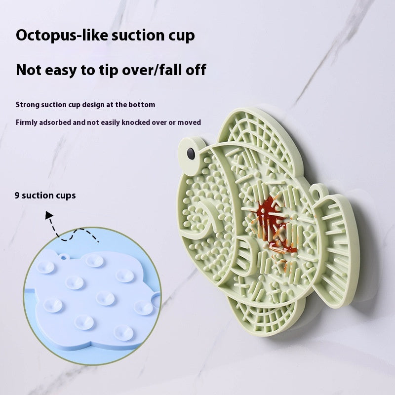 Silicone Pet Slow Food Anti-queda Anti-transbordamento Almofada para lamber cães