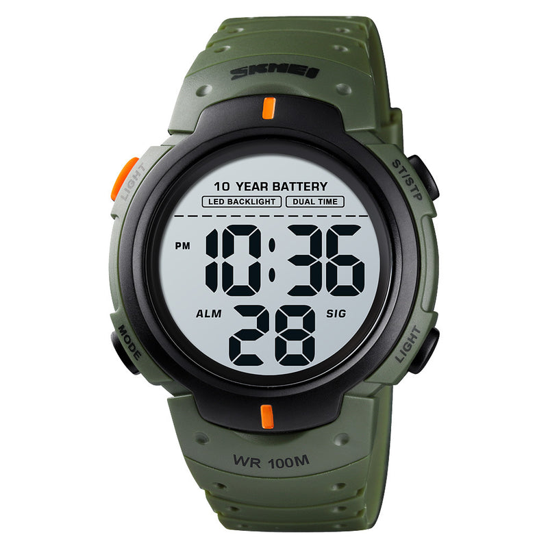 Men's Waterproof Outdoor Sports Multifunctional Luminous Led Electronic Watch