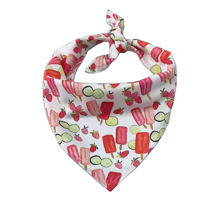 Toalha triangular de camada única com padrão de cão e gato