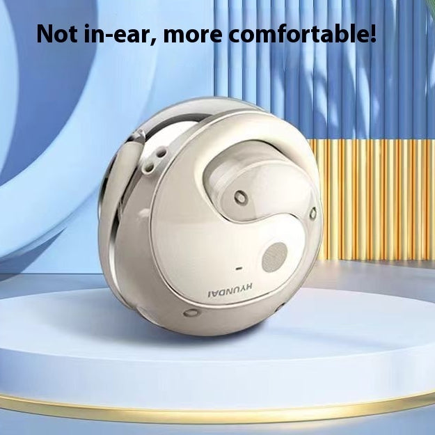 Auscultadores Bluetooth Sem Fios Coconut Ball, Modelo de Gancho com Redução de Ruído