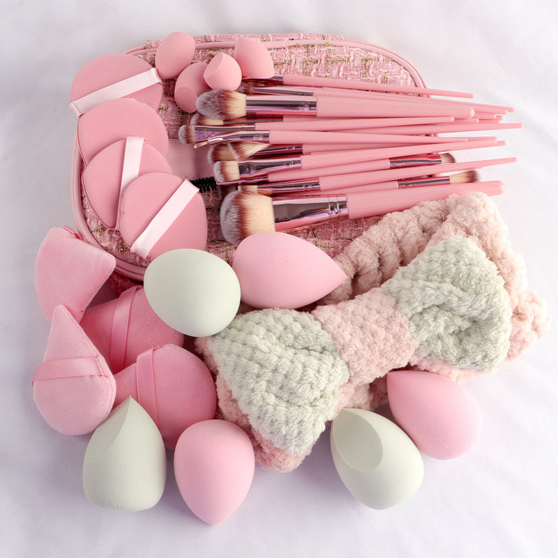 Bolsa de cosméticos de viagem com cinto de 40 peças para utensílios de beleza