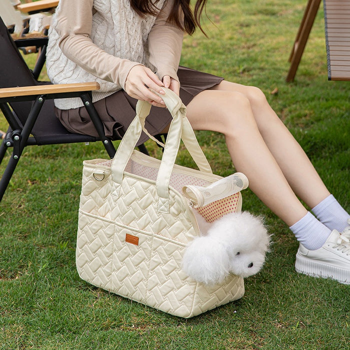 Handy Lightweight Canvas Cat Pet Crossbody Bag