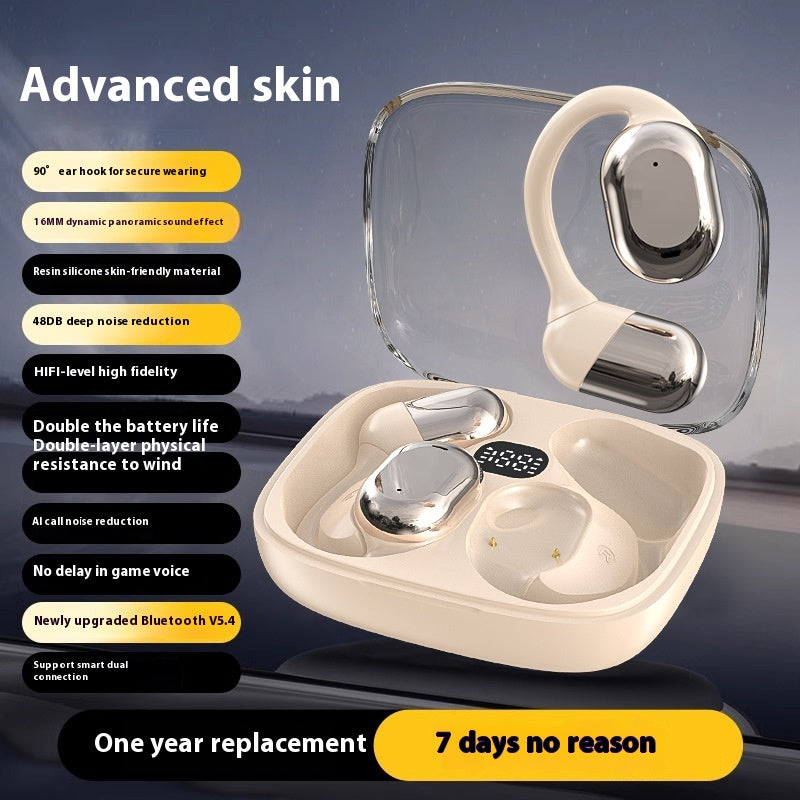 Ear-mounted Digital Display Binaural Sports Long Endurance Bluetooth Headset