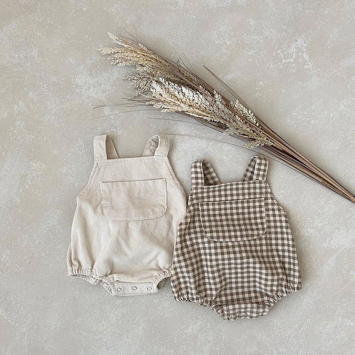 Vest Bag Fart Clothes Plaid Triangle Romper