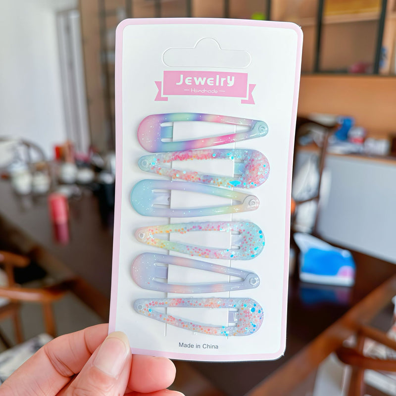 Gancho de cabelo infantil versátil com lantejoulas e design flexível