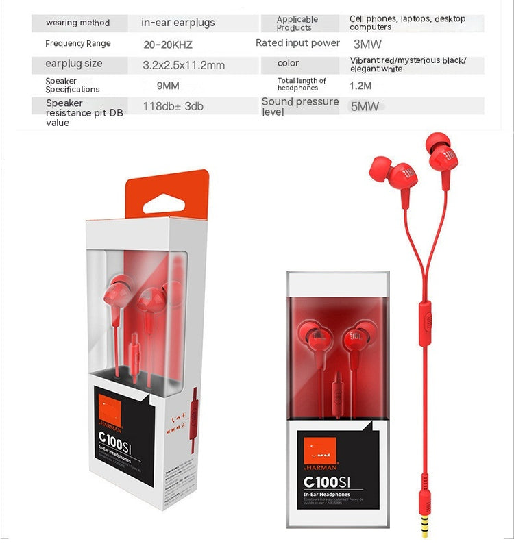 In-Ear-Kopfhörer mit dynamischem Bass-Boost, Subwoofer, Musik-Handy-Kopfhörer, In-Ear-kabelgebunden