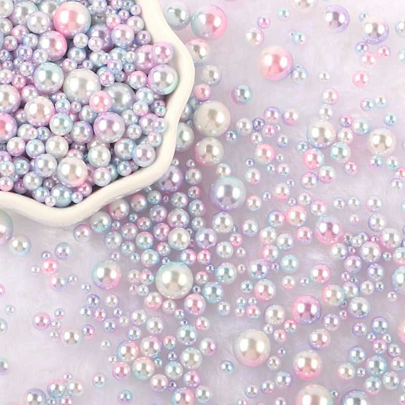 Mixed Size Non-hole Color Plastic Beads DIY Ornament Accessories