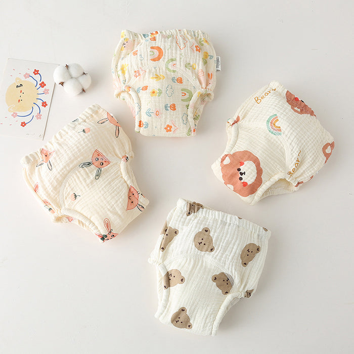 Cotton Baby's Ring Urine Training Training Pants Gauze Diaper Pants
