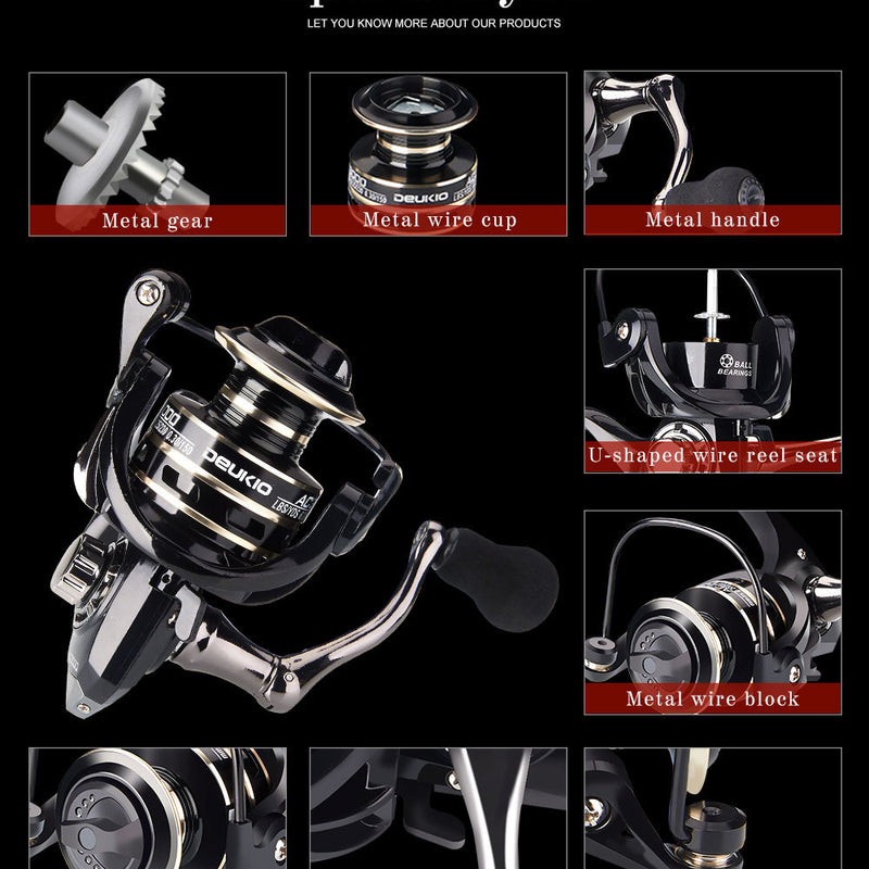 Fishing Wheel Metal Fishing Reel Bait Telescopic Fishing Rod Wheel