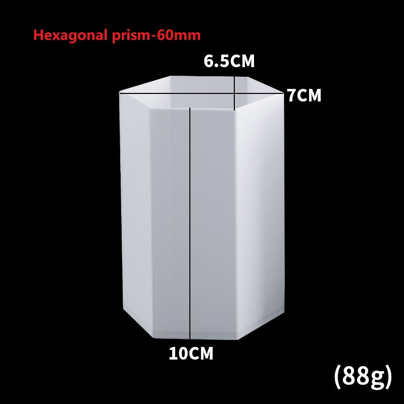 Crystal Epoxy Mirror Dry Flower Multi-Specification Cylindrical Hexagon