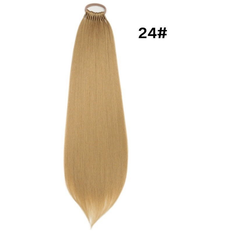 Wig Ponytail 60 Cm Long Straight Synthetic Ponytail Extension Made Of Heat-resistant Fiber