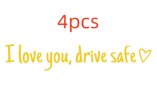 Safe Driving Waterproof Vinyl Bumper Stickers Car Universal Rearview Mirror Decorative Sticker