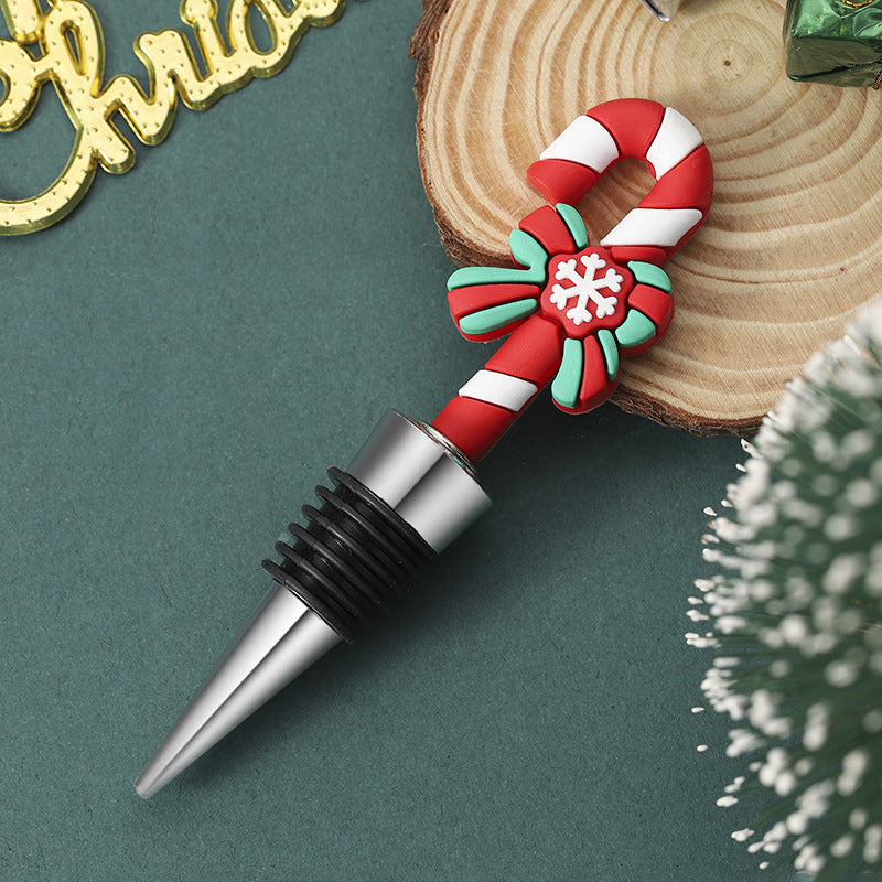 Rolha para garrafas de vinho com motivo de árvore de Natal para festas