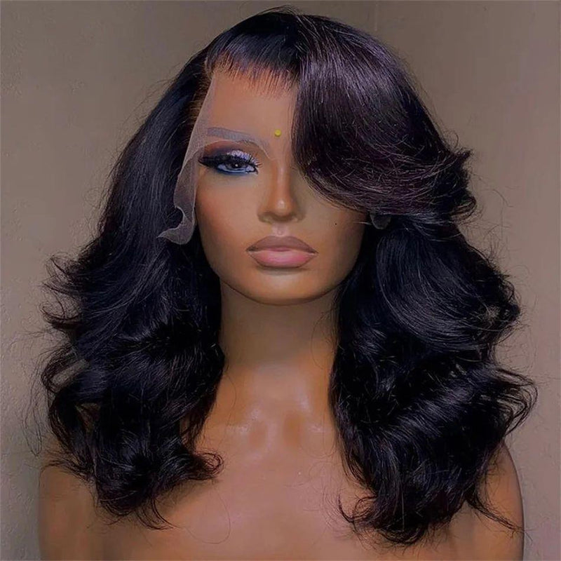 Women's Solid Color Transparent Lace Forehead Wig