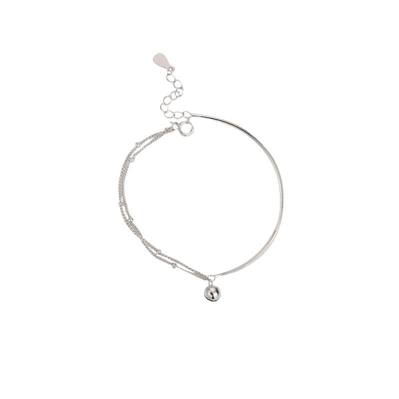 Pulseira assimétrica de camada dupla simples e elegante presente para namoradas