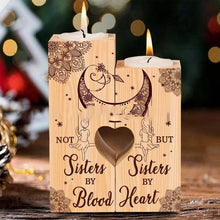 Full Lacquer Heart-shaped Candlestick Creative Wooden Ornaments Silk Screen Couple Gifts For Christmas