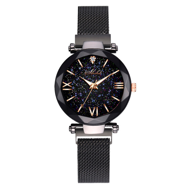 Pulseira magnética preguiçosa para relógio de quartzo estrelado
