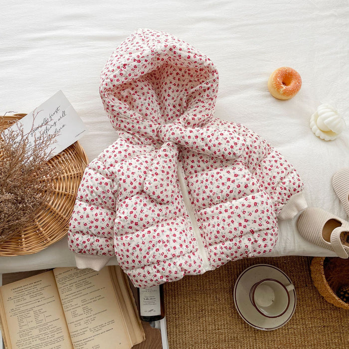 Girls' Fashion Thickened Cotton Coat