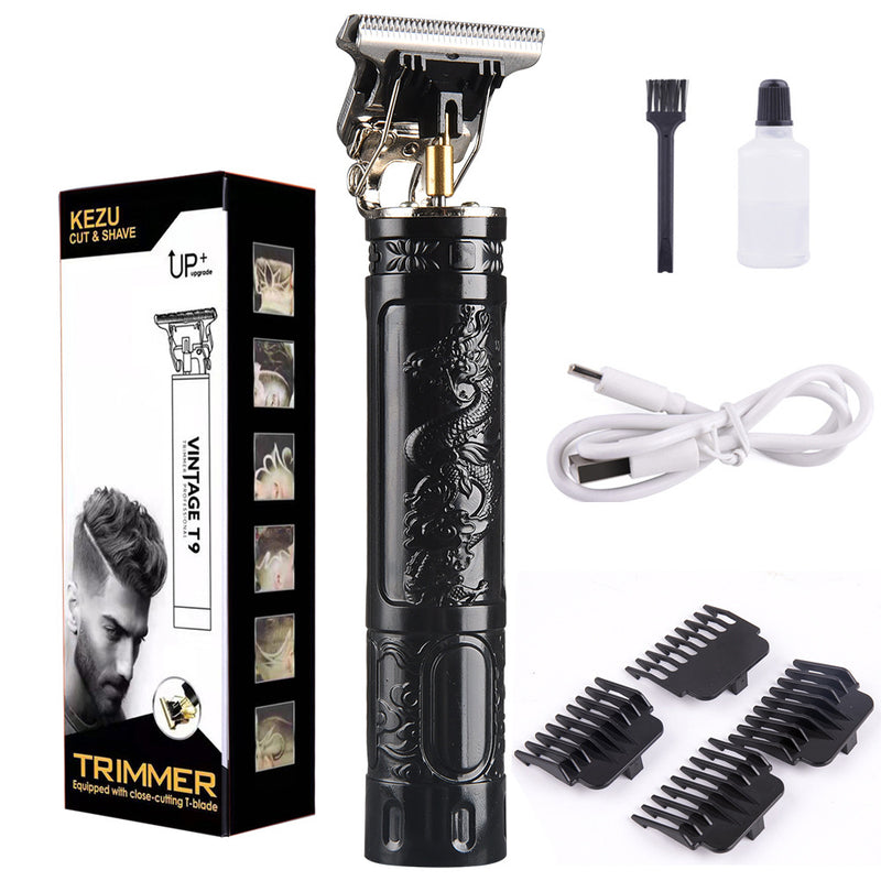Máquina de Cortar Cabelo Elétrica para Desenhos e Degradês com Carregamento Doméstico