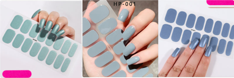 Autocolantes de beleza para unhas, semi-curados, de segunda geração, impermeáveis e duradouros