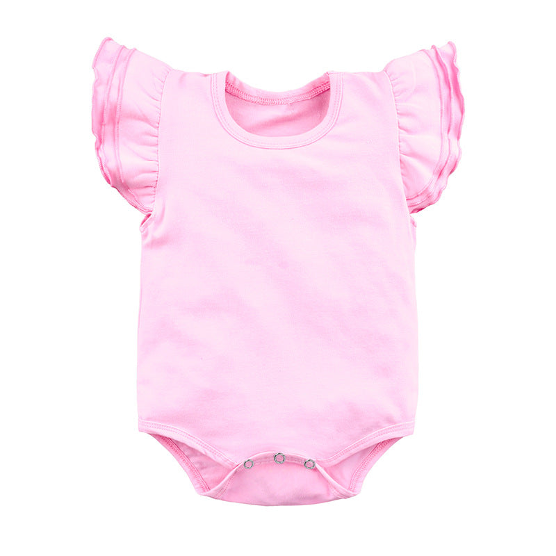 Roupa de Criança, Fato de Bebé com Folhos em Cores Doces