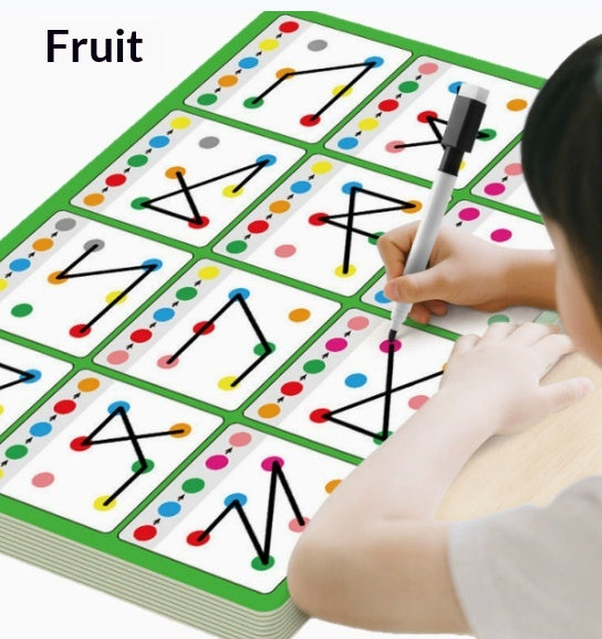 Visuelles Verfolgungstraining Konzentration Aufmerksamkeitstraining Kinder Memory-Spiel Kindergarten Lernspielzeug für Babys