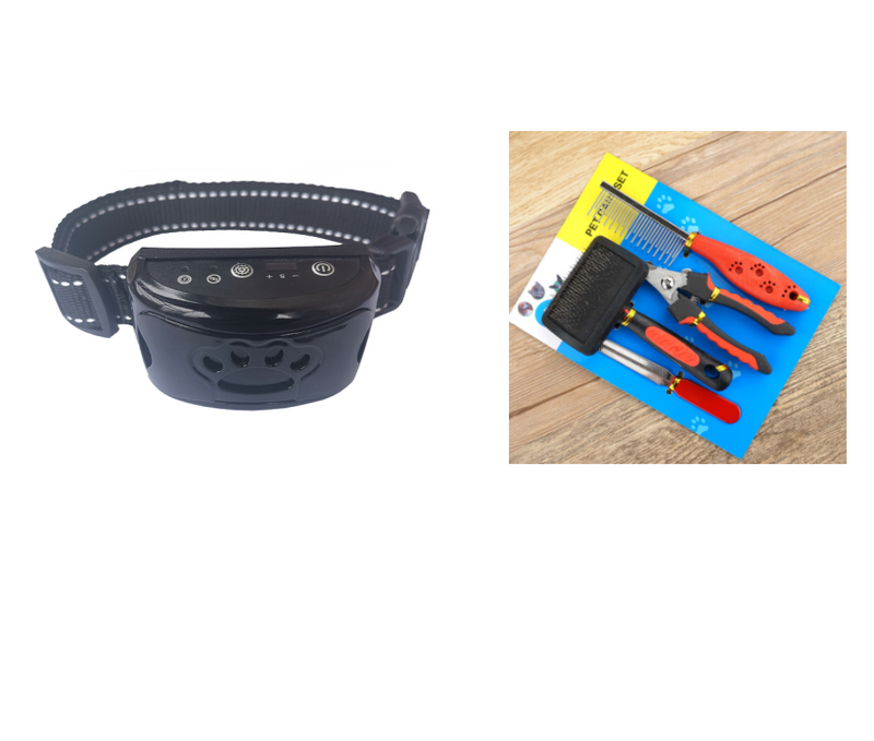 Hundetraining Halsband Wasserdicht Elektrisch Haustier Fernbedienung Wiederaufladbarer Hunde Trainer Bell Stopp Gerät Mit Schock Vibration Ton