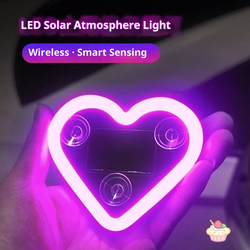 Car Solar Wireless LED Quarter Window Love Light