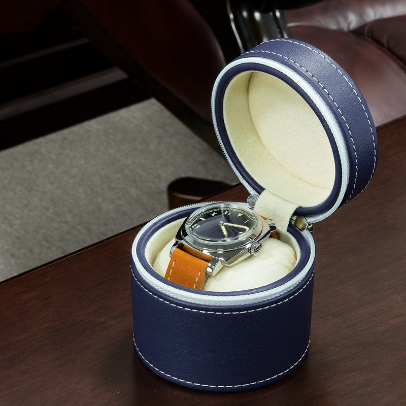 Organizador de relógio de viagem de couro minimalista portátil