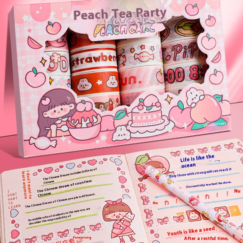 Cute Cartoon Journal Stickers And Paper Adhesive Tape Film Female