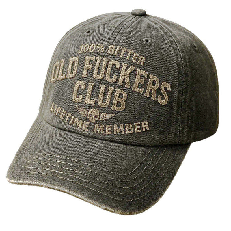 Vintage Baseballcap aus reiner Baumwolle mit Stickerei vom Old Guys Club