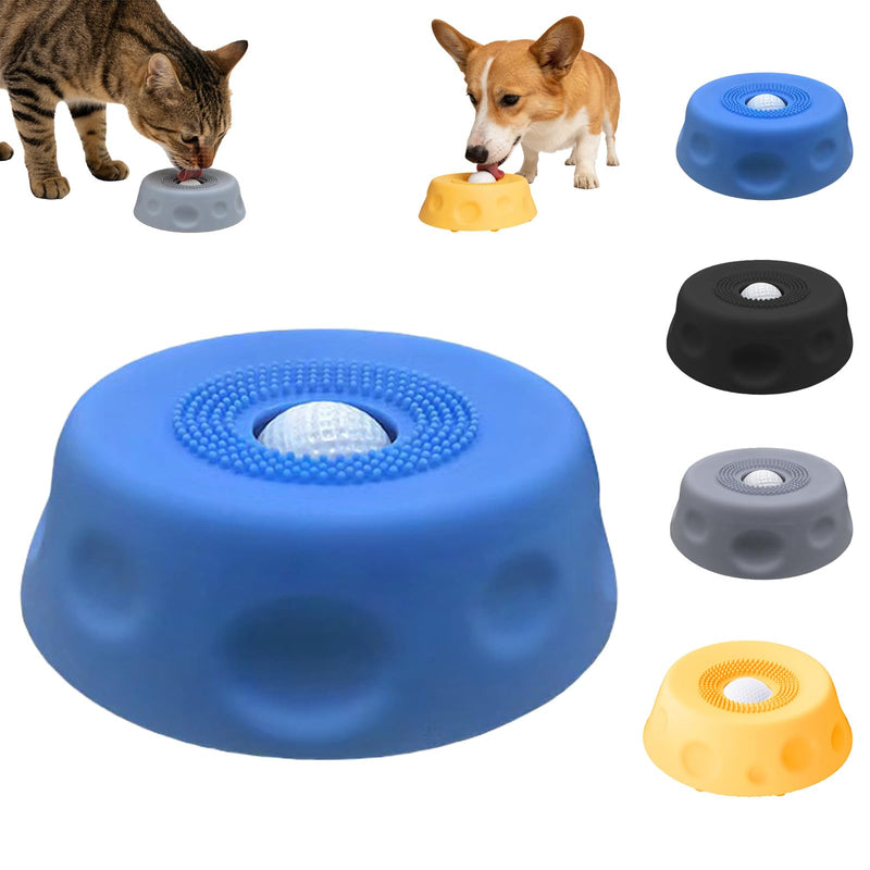 Hundenapf mit Leckball, Leckball-Napf für Hunde, Hunde-Lecknapf mit rollendem Ball, Anti-Schling-Napf mit Ball zur Verlangsamung der Nahrungsaufnahme, Fressnapf mit rollendem Ball für entspannteres Fressen