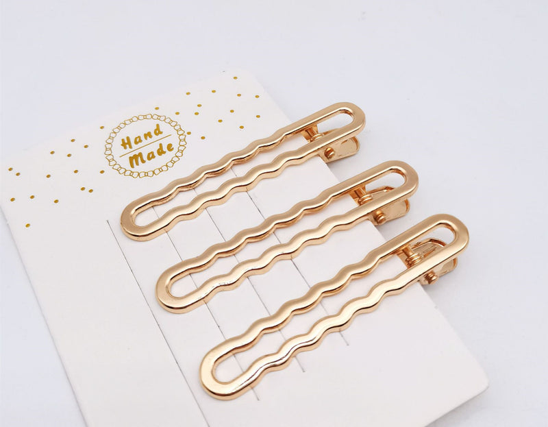 Hair Card Alloy Hollow Duckbill Square Clip