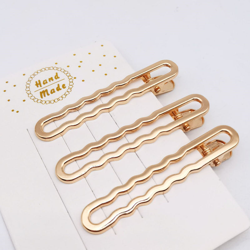 Hair Card Alloy Hollow Duckbill Square Clip