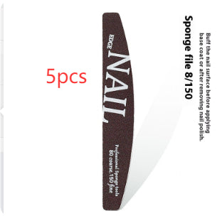 Manicure Nail File Polish Rub Pieces Nail Scissors Sponge Rub Burnishing Stick Nail Beauty Tool Set