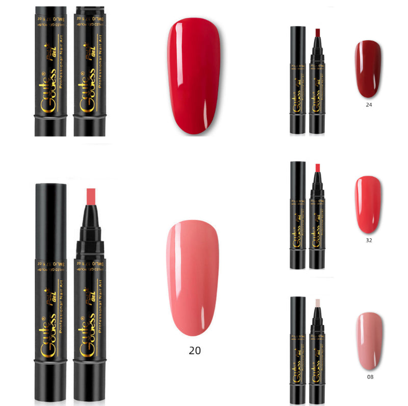 Caneta de Cola para Unhas 3 em 1, Caneta de Cola de Passo Único, Caneta Íman para Unhas de Gel Fotopolimerizáveis, Caneta Íman Forte para Efeito Olho de Gato e Efeito Água, Ferramenta de Manicure DIY