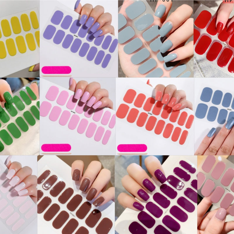 Autocolantes de beleza para unhas, semi-curados, de segunda geração, impermeáveis e duradouros