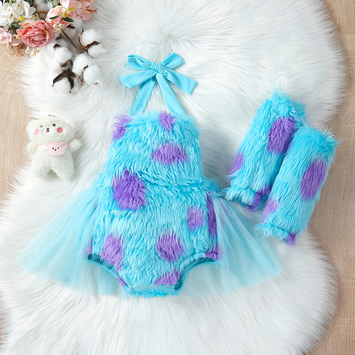 Girls' Baby Cute Hair Crawling Suit Jumpsuit