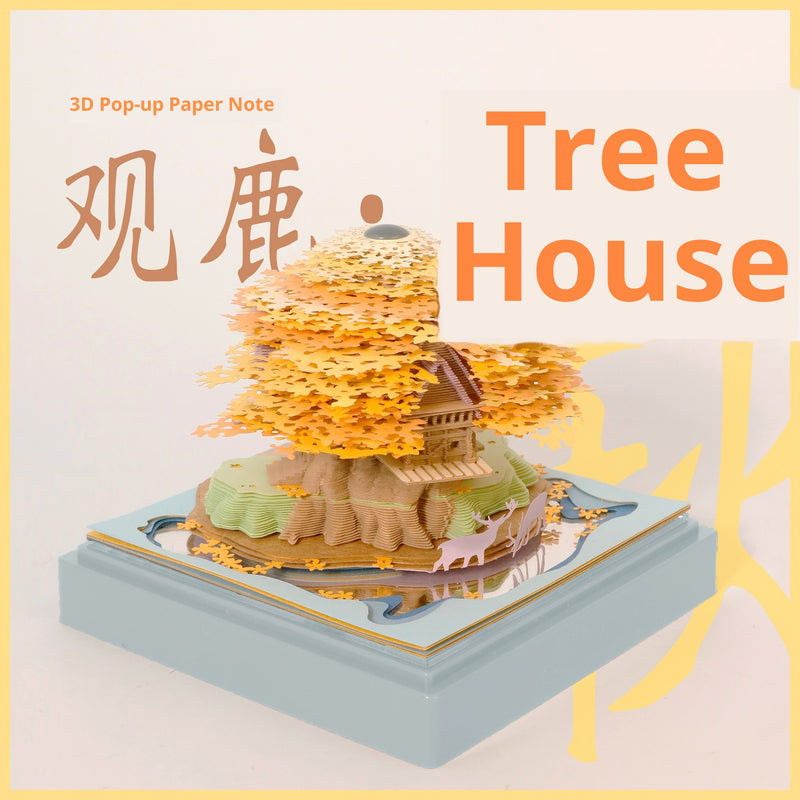 3D Sticky Note Paper Carving Creative Annual Meeting Tear-off Desktop Notepad Ornament