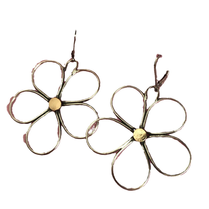 Bohemian-style Personality Large Flower Pendant Earrings